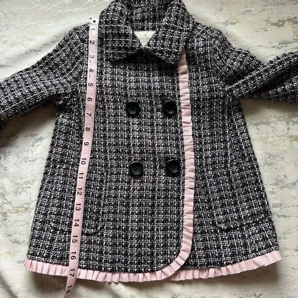 Kate Spade New York Baby Girls' Tweed Coat black - Picture 5 of 10